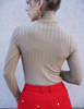 Enza Costa Lurex Turtleneck Sweater - Sand/Gold - Thumbnail 2