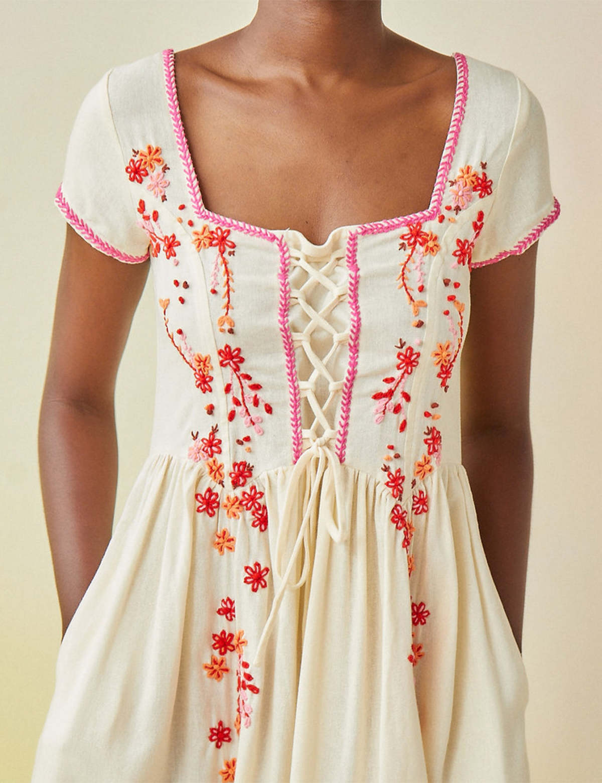 Tach Clothing Raffaella Dress Ivory Garmentory