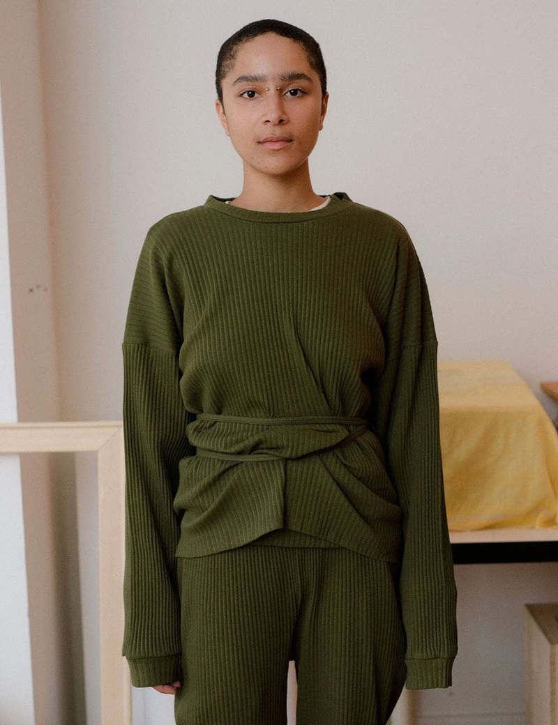 Baserange Shaw Long Sleeve - Dark Green | Garmentory 