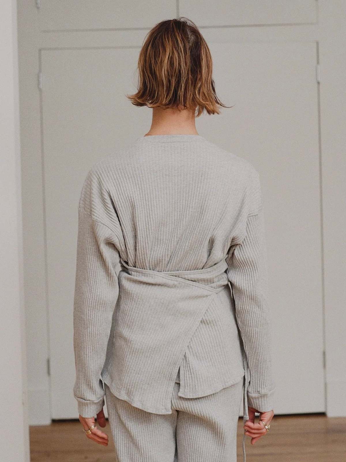 Baserange Shaw Long Sleeve - Grey Melange | Garmentory