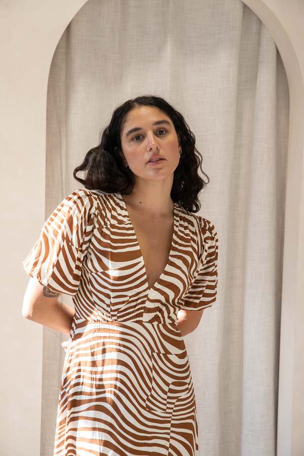 Faithfull The Brand Vittoria Midi Dress - Sol Print | Garmentory