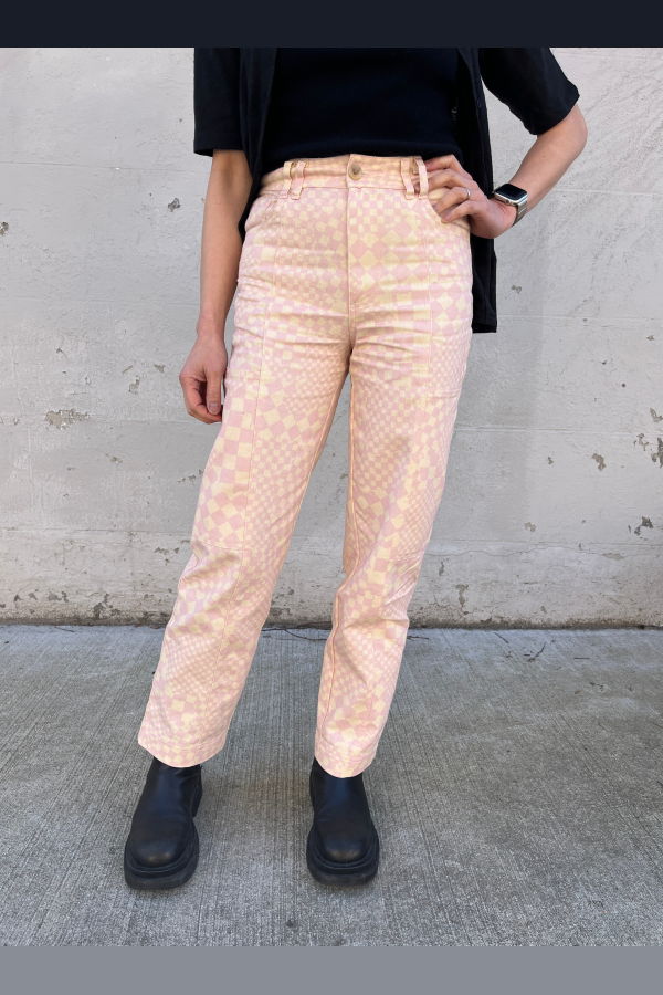 Untitled in Motion Pierot Jeans - Pink Check