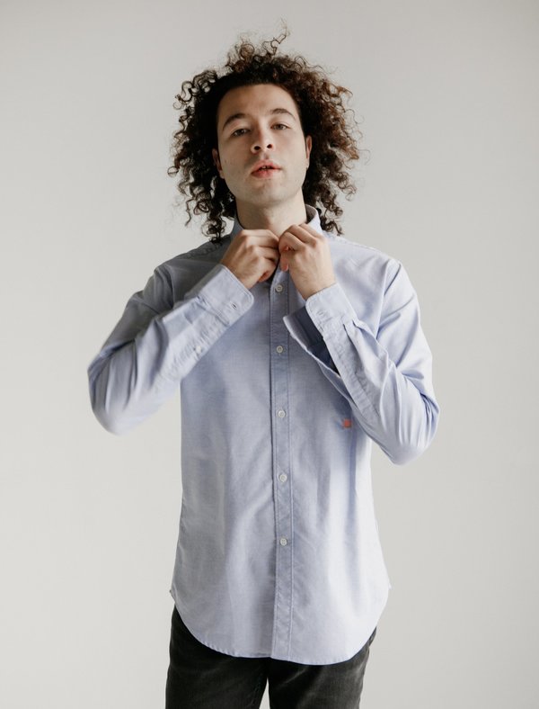 Acne Studios Ohio Face Shirt - Optic Blue | Garmentory