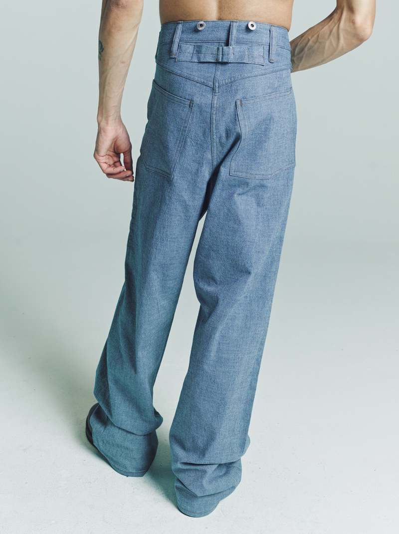 Taiga Takahashi LOT. 209 Buckle-Backed Trousers - Indigo | Garmentory