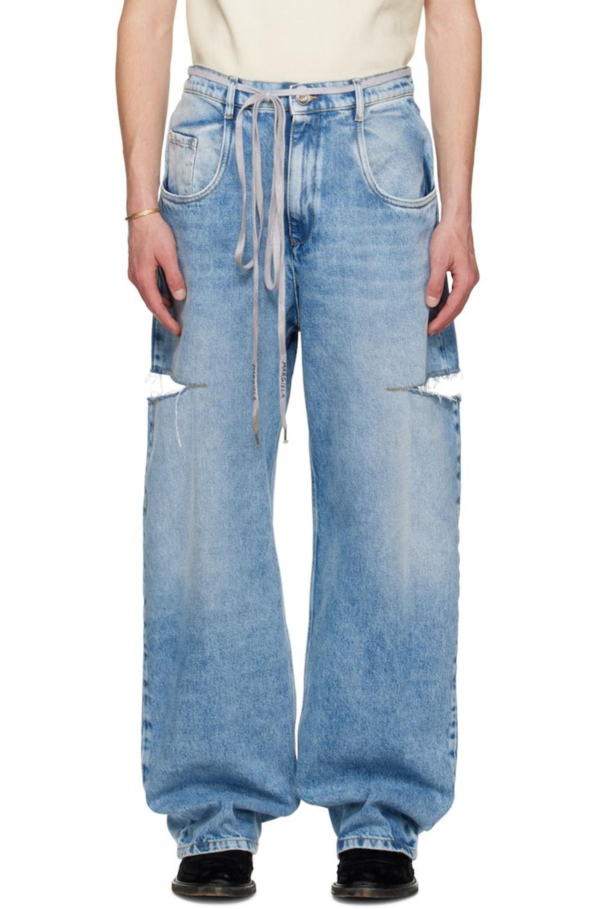 Maison Margiela Blue Cutout Jeans | Garmentory