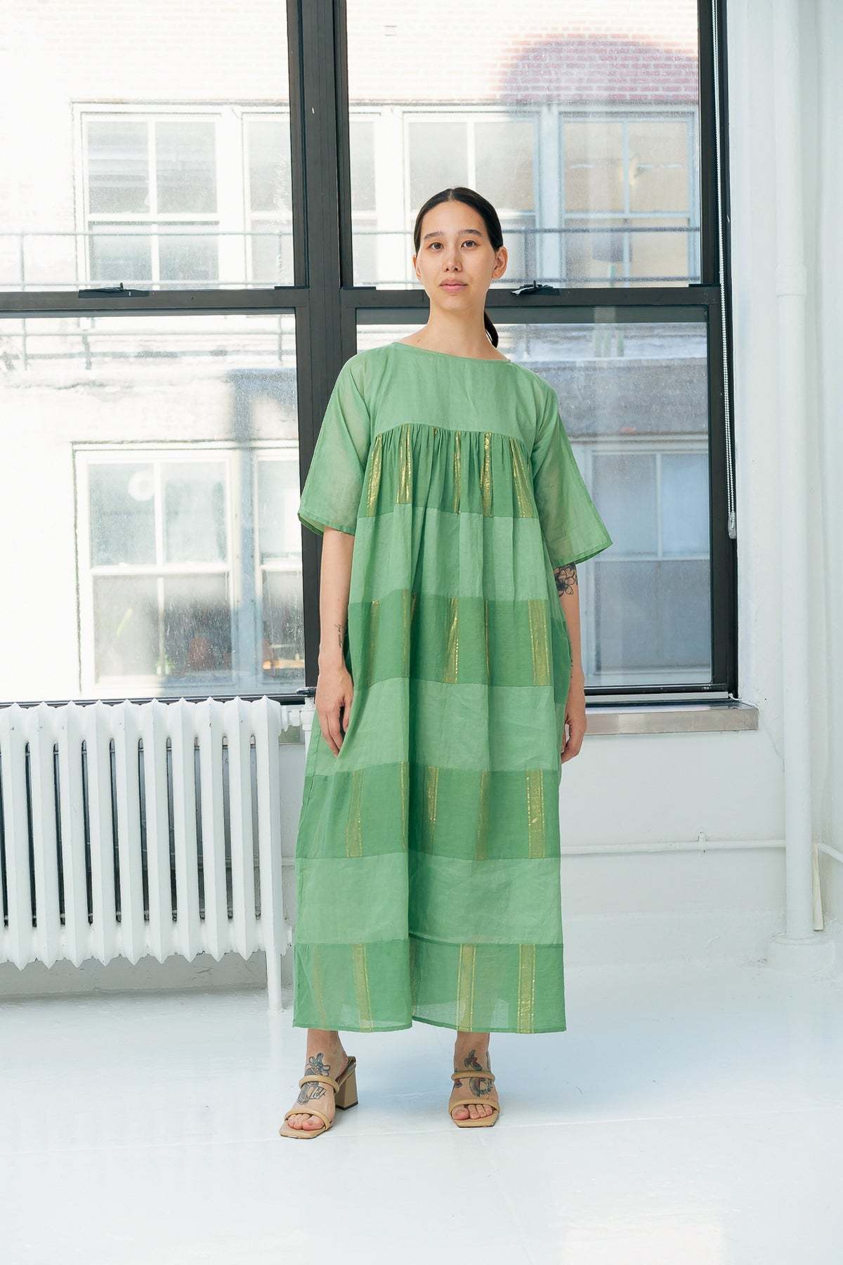 RUJUTA SHETH Spring Maxi Dress - Green | Garmentory RUJUTA SHETH Spring Maxi Dress - Green | Garmentory
