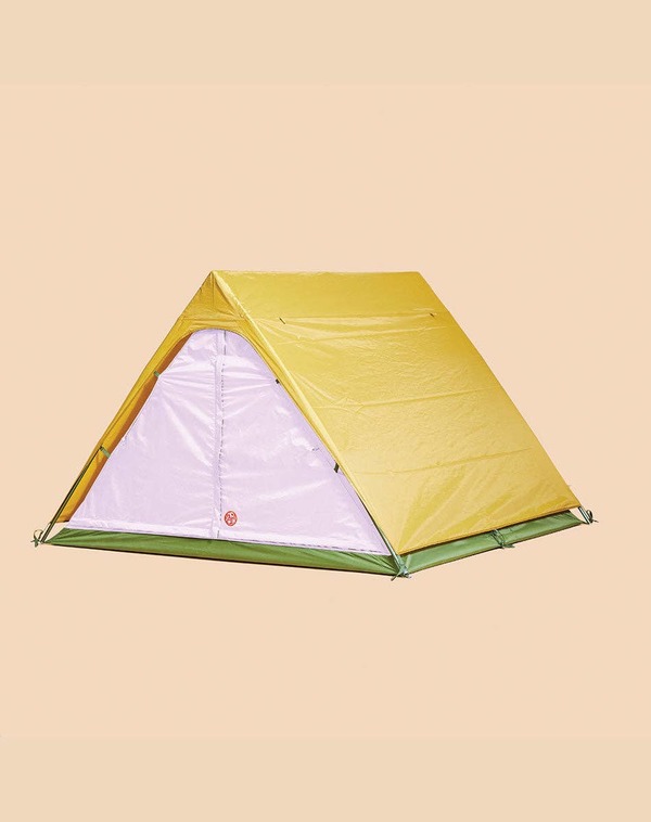 The Get Out AFrame Tent Pink/Mustard Garmentory