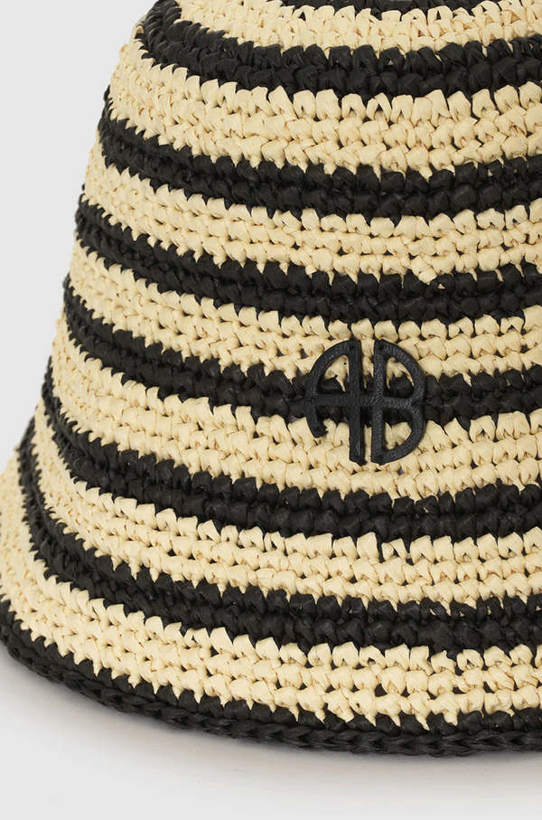 Anine Bing Cami Bucket Hat - Natural Stripe | Garmentory