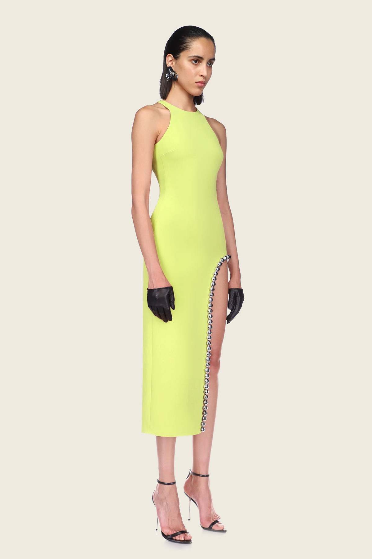 knee length dresses for ladies Jasmin Bead-Embellished Tulle Midi Dress | Made-To-Order main image 0