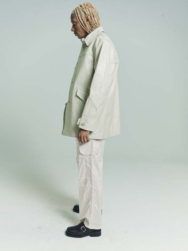 Our Legacy Leather Buta Coat - Dusty White | Garmentory