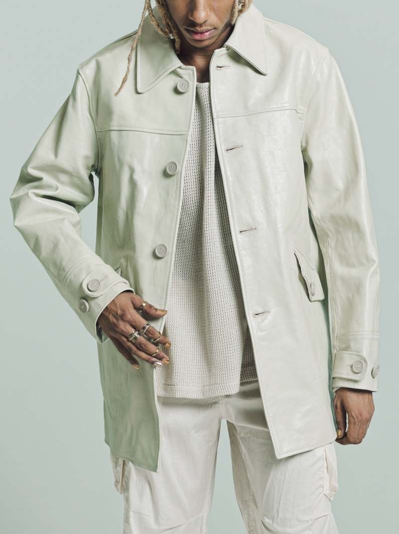 Our Legacy Leather Buta Coat - Dusty White | Garmentory