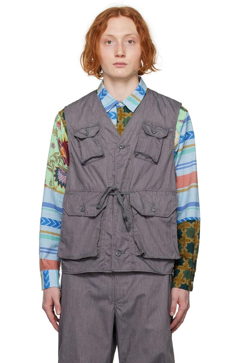 Engineered Garments C-1 Vest - Heather Grey | Garmentory