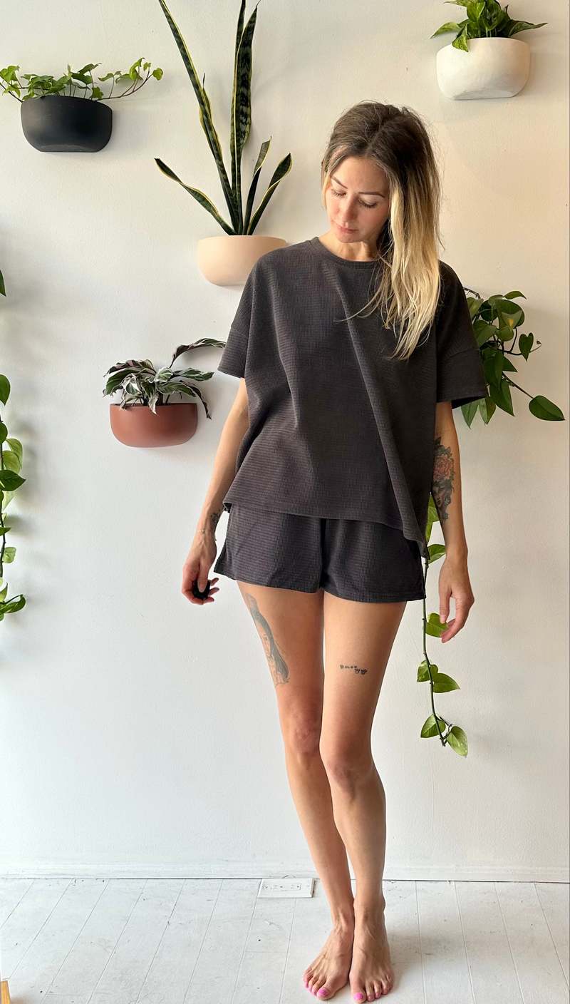 Shop Homme Femme Inc. Playa Top - Charcoal Grey Shop Homme Femme Inc. Playa Top - Charcoal Grey