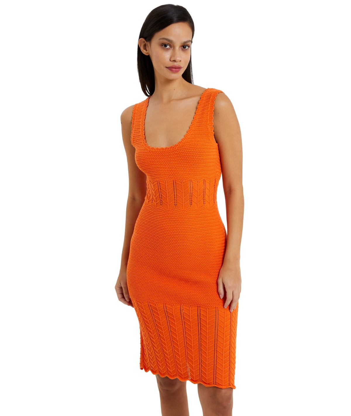 French Connection Nellis Cotton Crochet Dress - Mandarin Orange | Garmentory French Connection Nellis Cotton Crochet Dress - Mandarin Orange | Garmentory