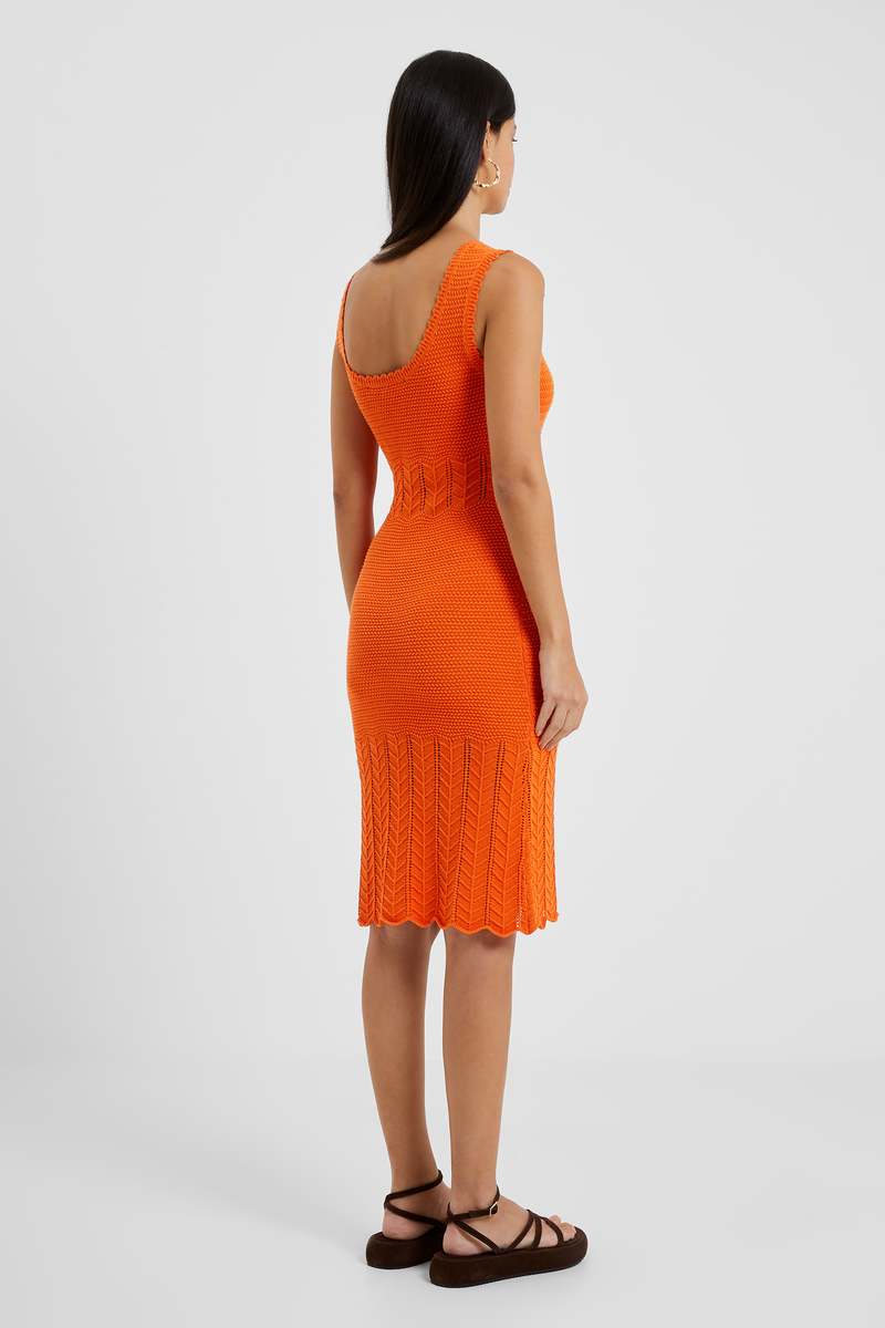 French Connection Nellis Cotton Crochet Dress - Mandarin Orange | Garmentory French Connection Nellis Cotton Crochet Dress - Mandarin Orange | Garmentory