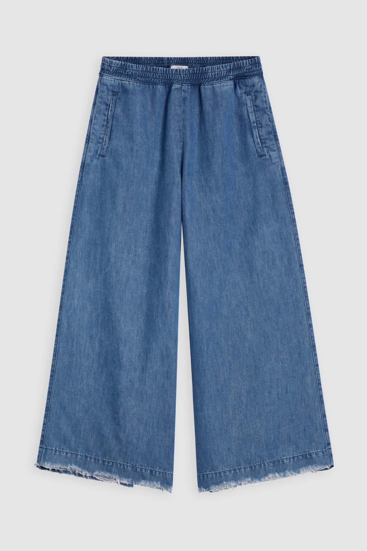 ▪️plage▪️cotten/linen WIDE DENIM MADE]Ponde Summer Light Blue Vintage Cooling Denim Soft Wide