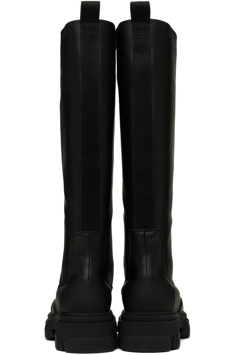 GANNI｜BOOTS (EVERYDAY TUBULAR BOOT (S2813 099)) GANNI - 50mm Biker Tubular Faux Leather Boots GANNI