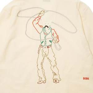 Bode Beaded Buckaroo Ls Shirt - White Multi | Garmentory