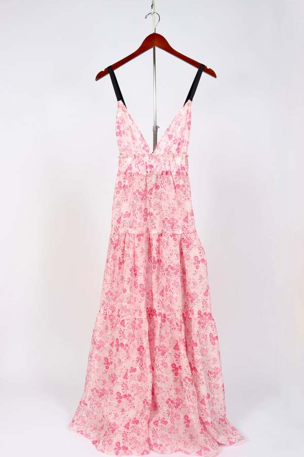 Three Graces Chloe Dress - White/Pink | Garmentory