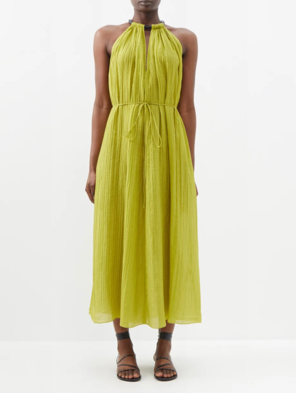 sea green dress zara Zara Green Strappy Back Back Slit Mock Neck Dress NWT- Size S – The Saved  Collection main image 0