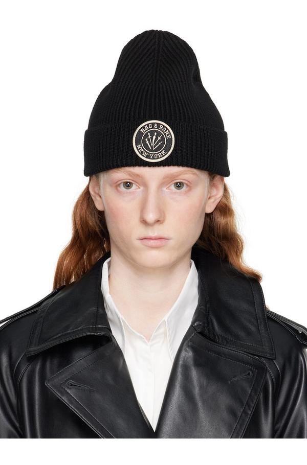 rag & bone Black Charlie Beanie | Garmentory