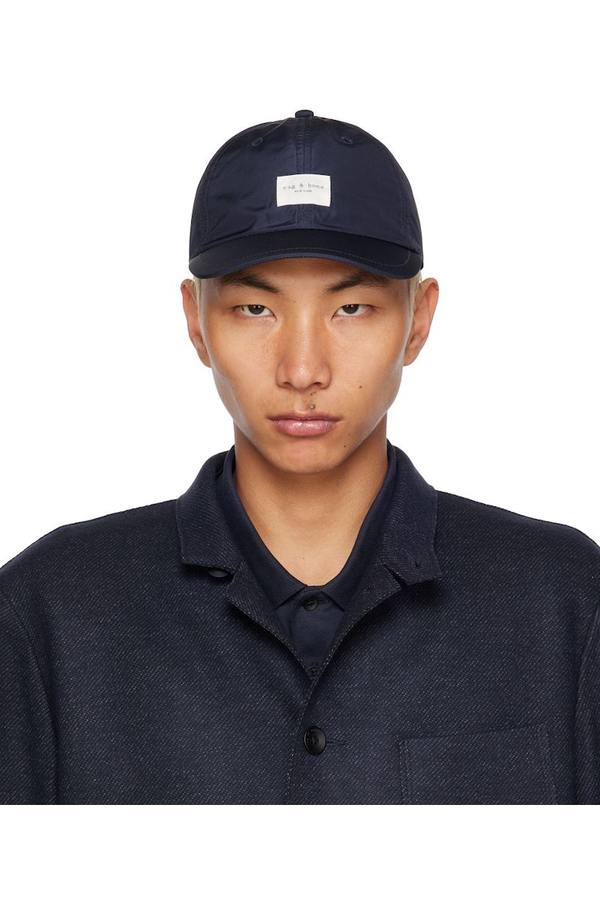 Rag & Bone Navy Suede Baseball Cap with Small Embroidered Logo Rag And Bone Blue Suede Ball Cap | eBay main image 2