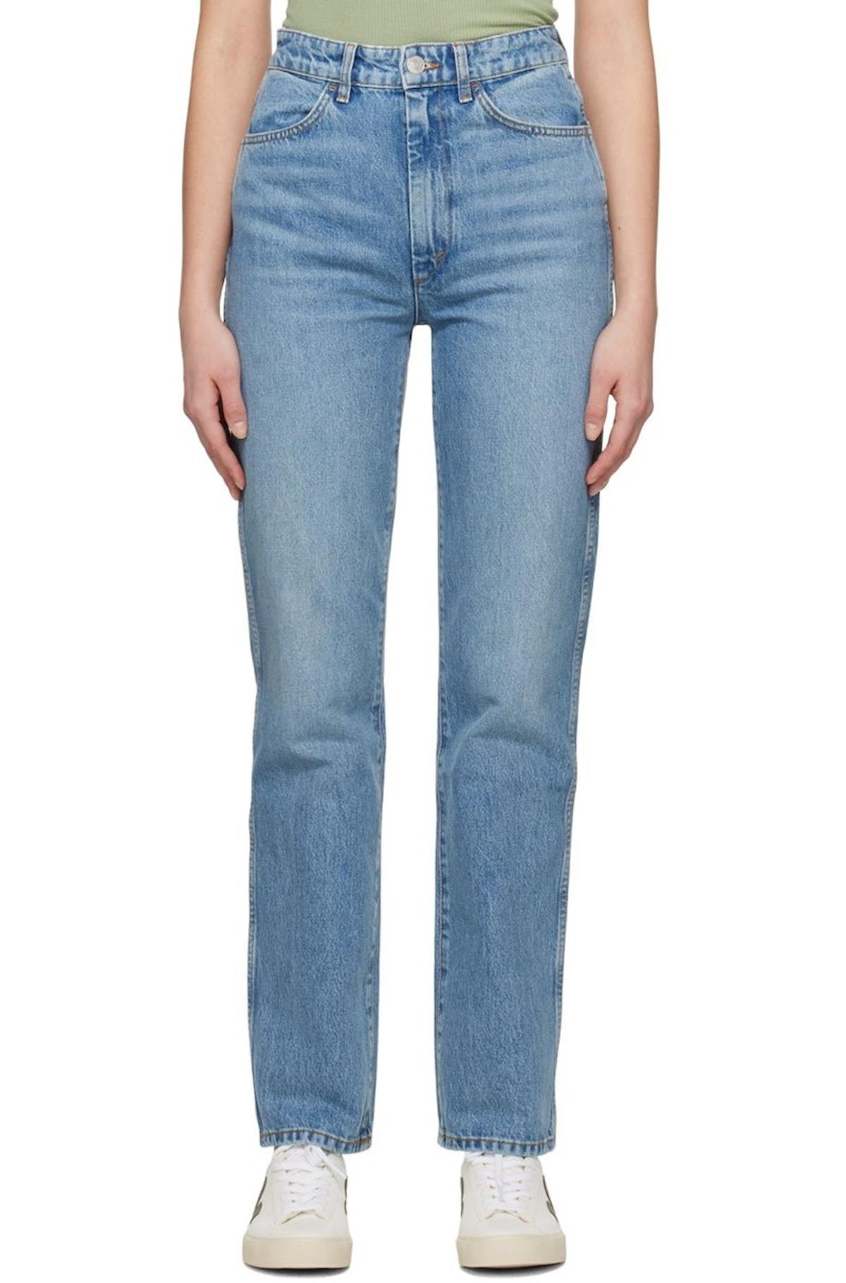 Re/Done Blue 70s Cigarette Jeans