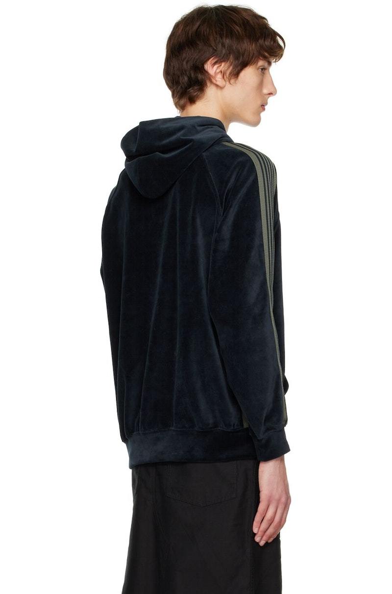 NEEDLES Navy Embroidered Track Hoodie | Garmentory