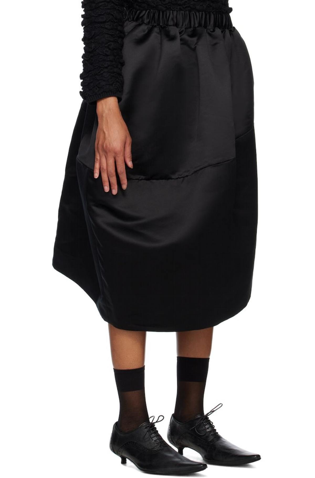 【送料&関税込】Comme des GarAons Skirt In Black Polyester Skirt Comme Des Garcons Black size L International in