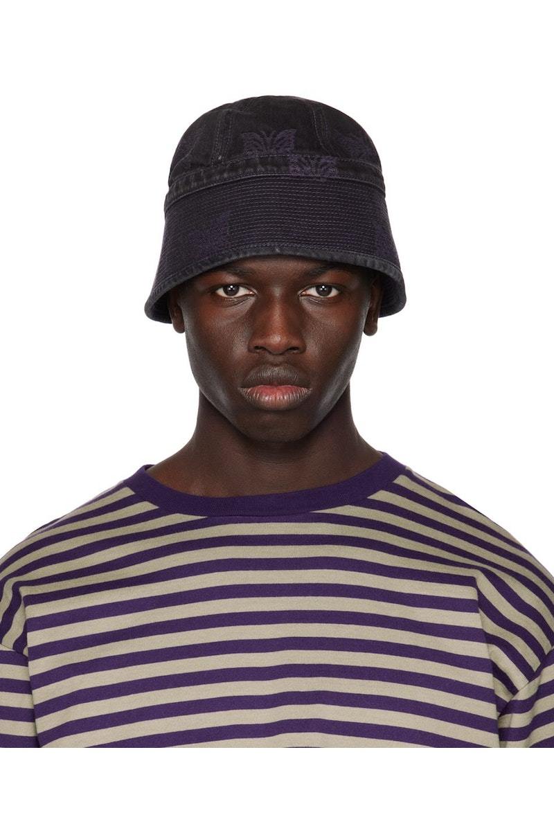 NEEDLES Black Jacquard Bucket Hat | Garmentory