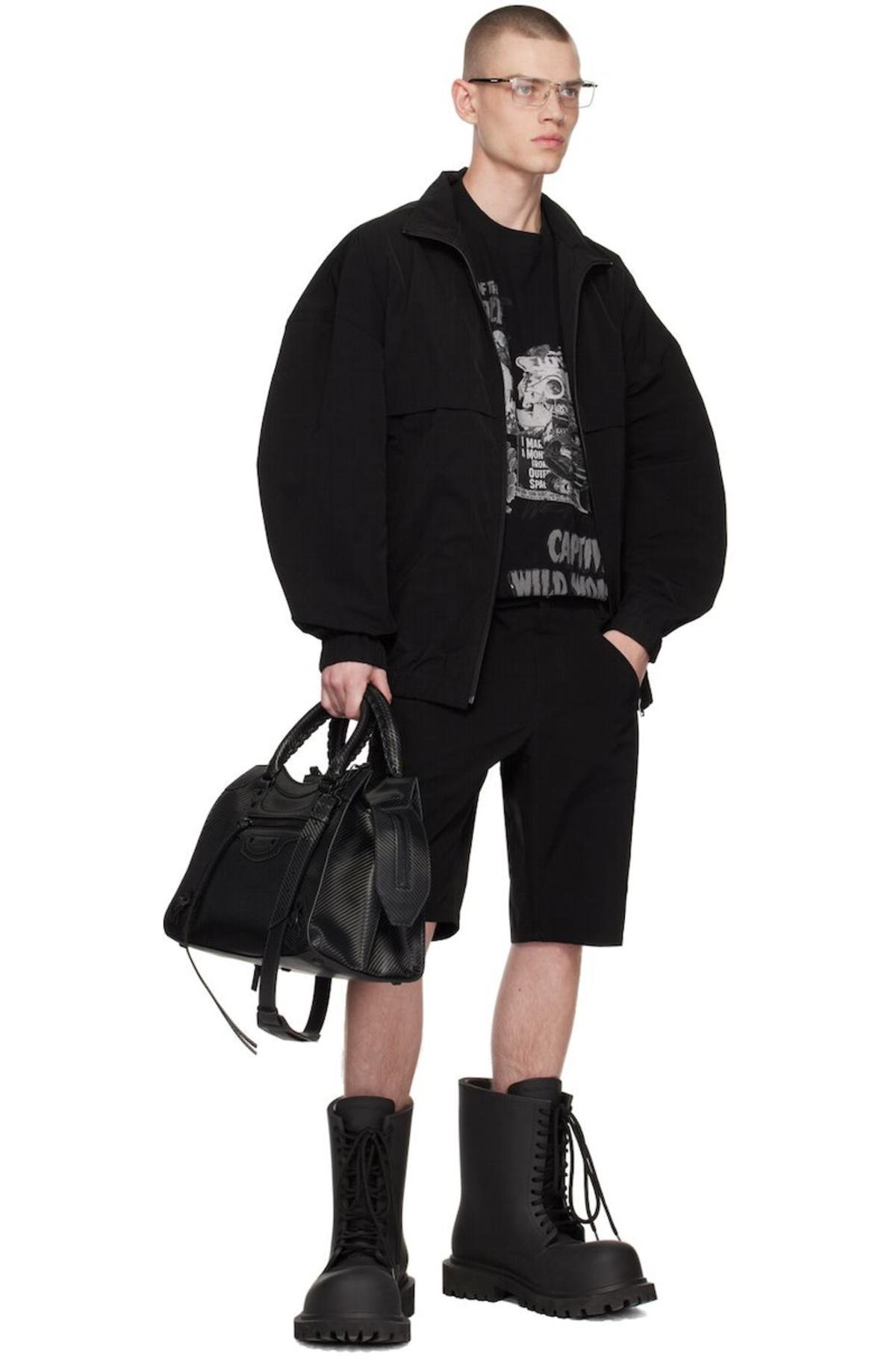 We11done Black Horror Collage Long Sleeve T-Shirt | Garmentory