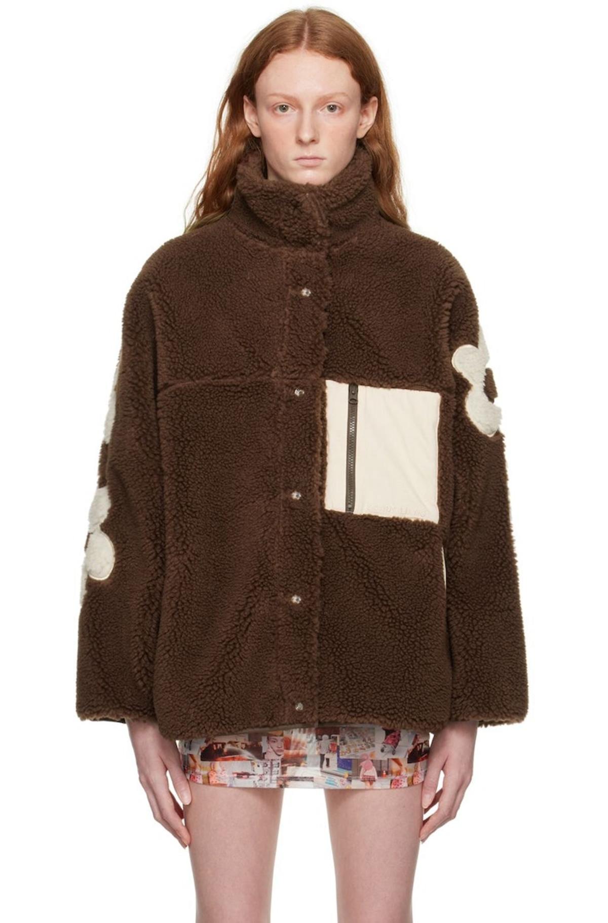 Sandy Liang Brown Delphine Jacket | Garmentory