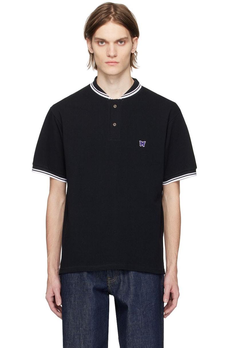 NEEDLES Black Shawl Collar Polo | Garmentory