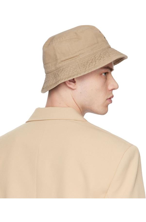 We11done Beige WD One Logo Bucket Hat | Garmentory