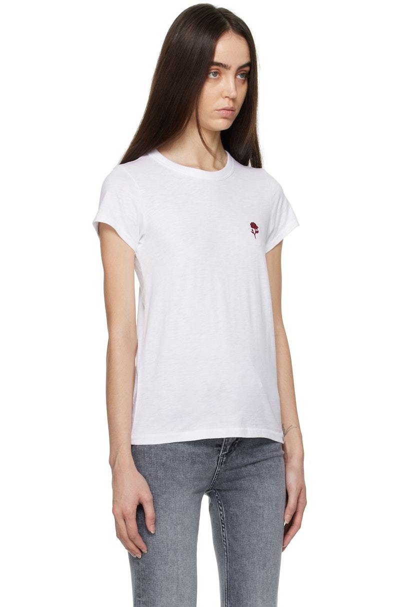 rag & bone White Rose T-shirt | Garmentory