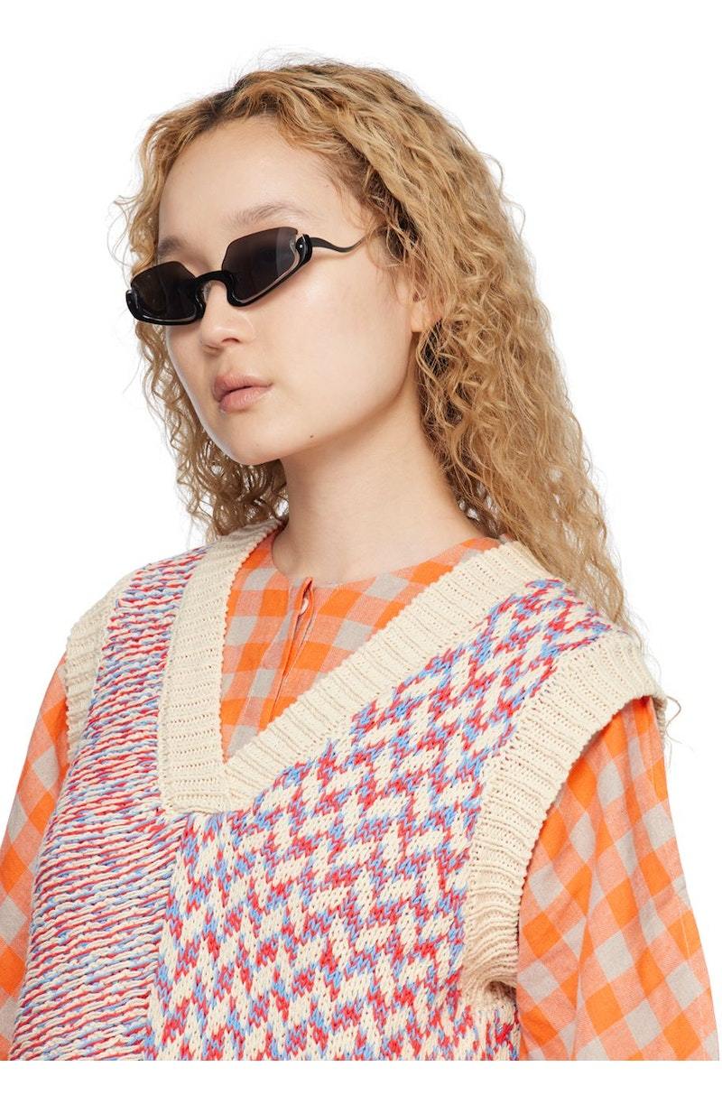 Henrik Vibskov Black Bird In Face Rollo Sunglasses | Garmentory