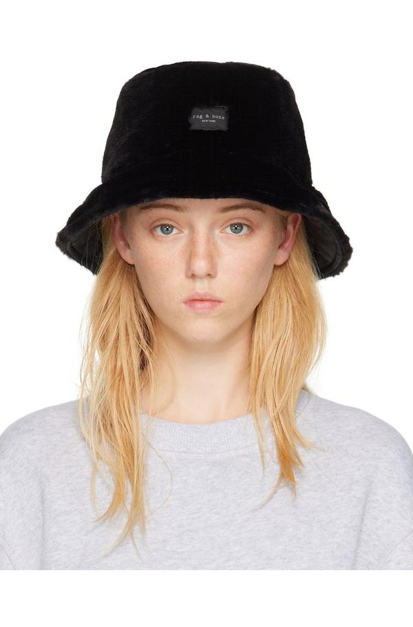 rag & bone Black Reversible Addison Bucket Hat | Garmentory display picture 3
