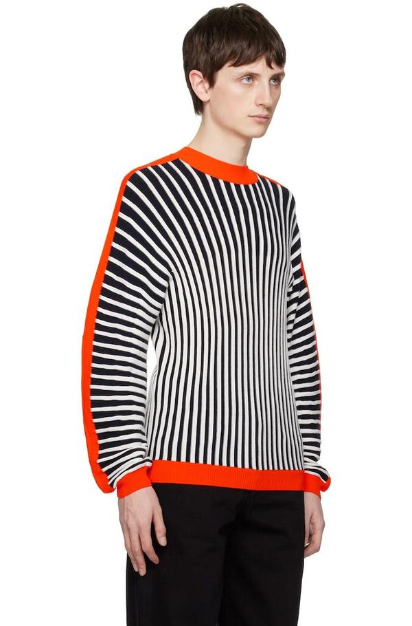 Henrik Vibskov Black & White Mock Neck Sweater | Garmentory