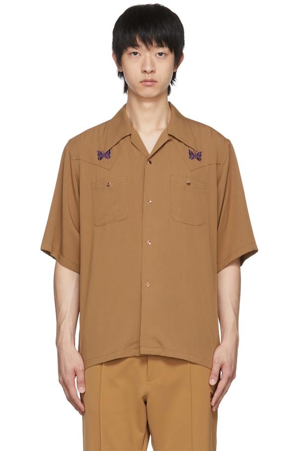 NEEDLES Brown Cowboy One-Up Shirt | Garmentory