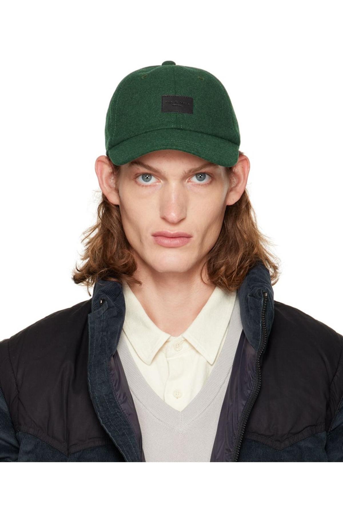rag & bone Green Addison Baseball Cap | Garmentory display picture 1