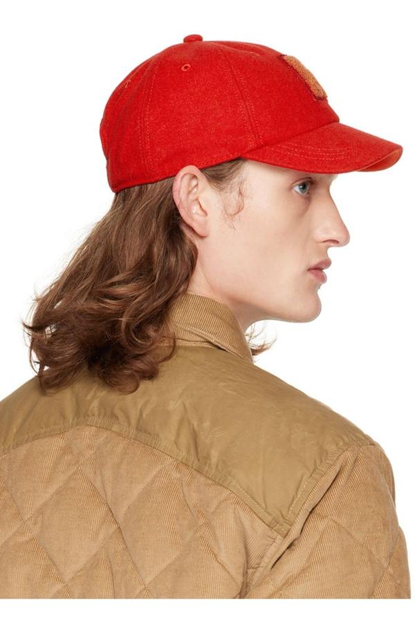 rag & bone Red Addison Varsity Cap | Garmentory display picture 2