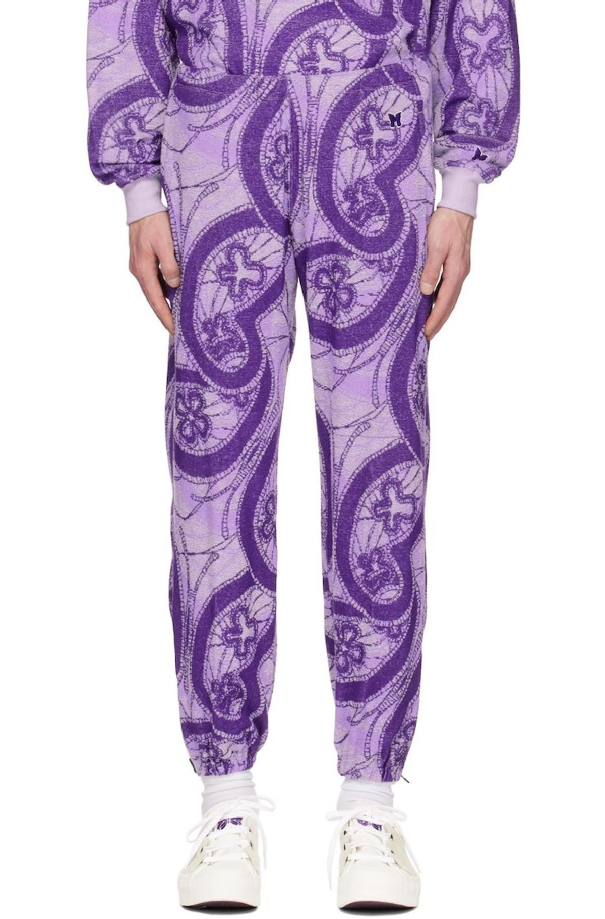 NEEDLES Purple Zipped Sweatpants | Garmentory