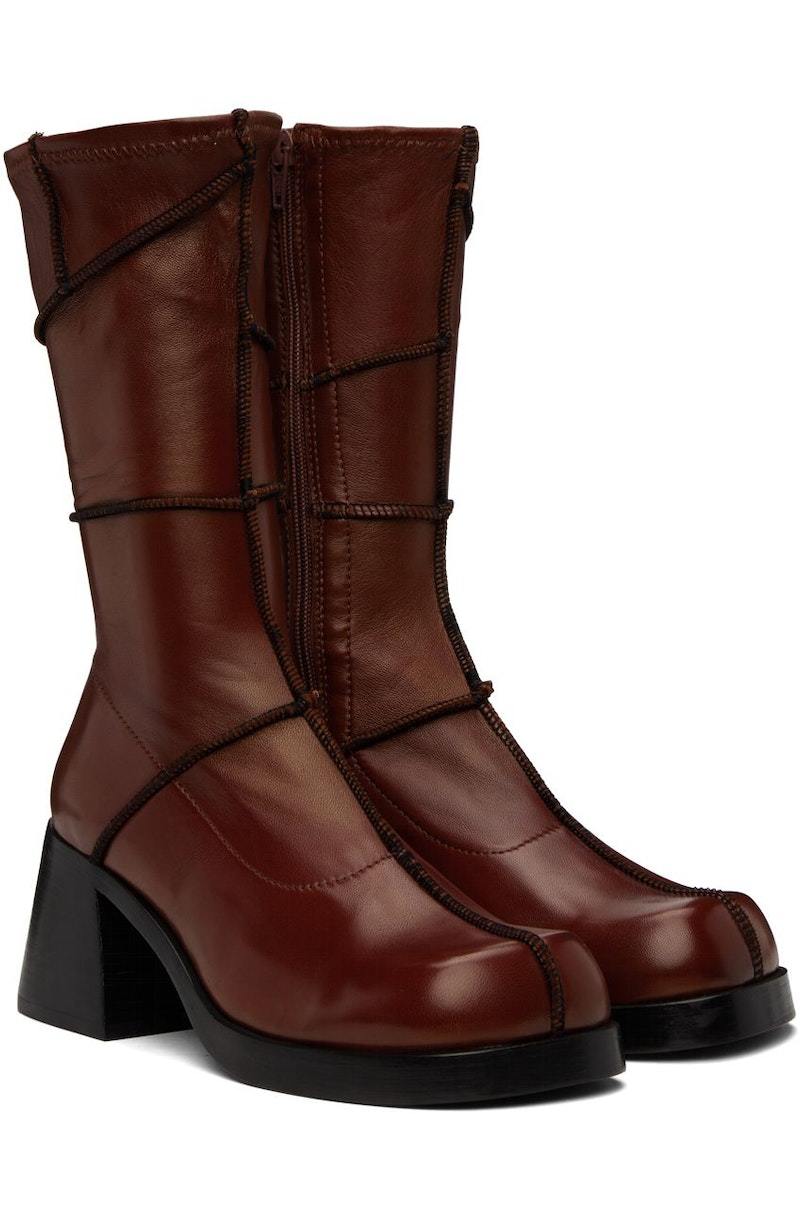 【関税込み】Miista ブラウン Lois ブーツ Miista Lois Boots in Brown | Lyst