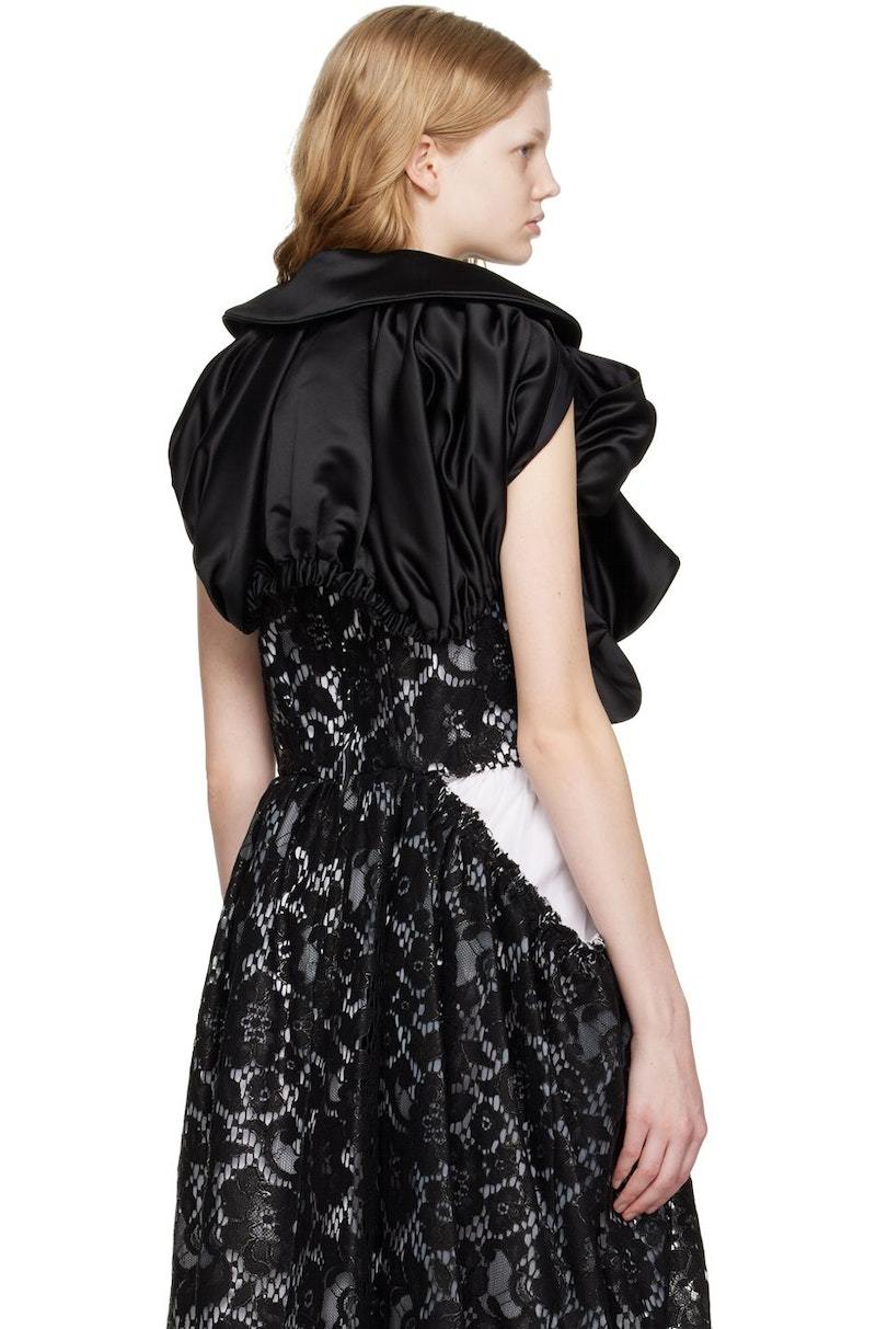 Comme des Garons Black Ruffled Jacket