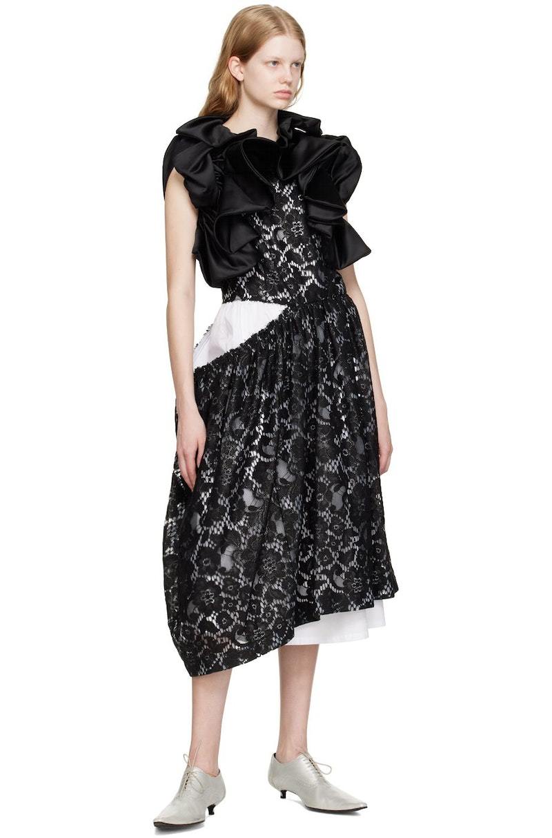 Comme des Garons Black Ruffled Jacket