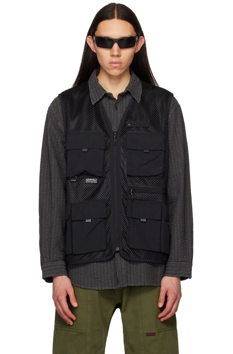 Gramicci Black Gone Fishing Vest | Garmentory