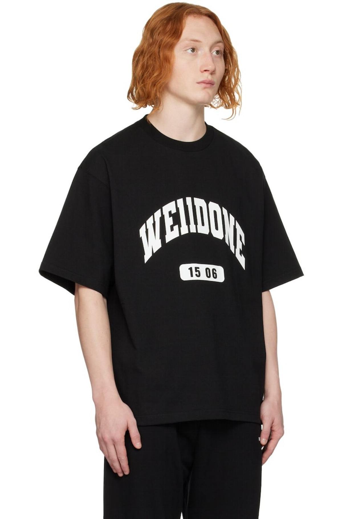 We11done Black Printed T-Shirt | Garmentory