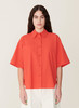 YMC Eva Lily Cotton Seersucker Shirt - Red - Thumbnail 1