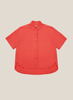 YMC Eva Lily Cotton Seersucker Shirt - Red - Thumbnail 2