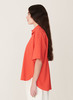 YMC Eva Lily Cotton Seersucker Shirt - Red - Thumbnail 4